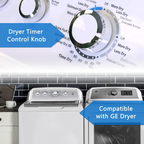 WE01X24552 Dryer Timer Control Knob Replacement for GE General Electric Dryer, Compatible with gtd42easj2ww gtd33eask0ww