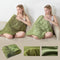 Small Weighted Blanket 7lbs for Adults and Kids, Reversible Warm Crystal Velvet and Cooling Tencel, Green 29x24 inches