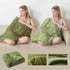 Small Weighted Blanket 7lbs for Adults and Kids, Reversible Warm Crystal Velvet and Cooling Tencel, Green 29x24 inches