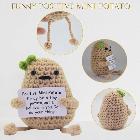 JoyChoi Positive Crochet Potato, Pickle & Carrot Emotional Support Animals for Birthday, Anniversary, Christmas