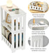 3 HAYOFAMY Tier Side Table Night Stand, Narrow End Table with Display Shelf, Small Bookcase Bookshelf, Simple Bedside