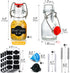 INFTYLE Swing Top Glass Bottles Set of 30, 2oz Mini Bottles with Lids for Homemade Drinks and Crafts