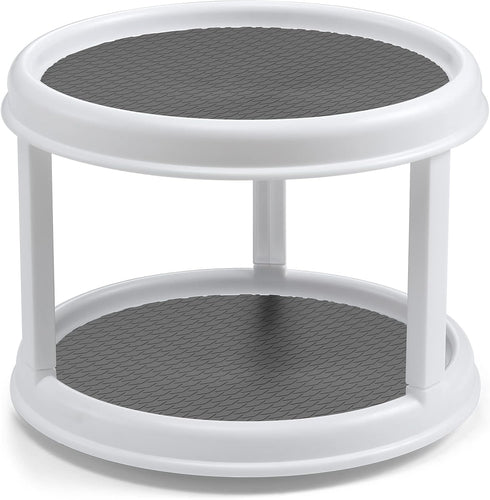 2 Pack, 2 10" Countertop, Tier Turntable Lazy Susan Spice Organizer - Rotating Seasoning Rack Spinner for Pantry