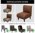 Armless Armless FUANGUI Accent Chair Cover Slipcover, Stretch Spandex Chair Covers for Living Room Removable Washable