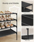 4-Tier 11.7 36.1 27.7 Inches, ULSH034BH01 SONGMICS Shoe Rack, Shoe Storage Organizer, Space-Saving, x x Entryway, Metal
