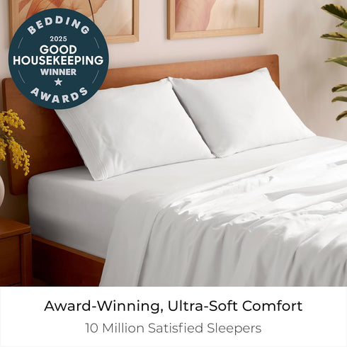 Set 4 Mellanni Queen Sheets - PC Iconic Collection Bedding - Hotel Luxury, Extra Soft, Cooling Bed Sheets - Wrinkle