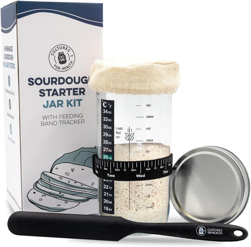 Cultures For Health Sourdough Starter Jar Kit | Easy DIY Breadmaking Kit