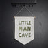 ZEARPT Little Man Cave Pennant Flag Banner, Toddler Boy Room Decor & Playroom Essentials, Baby Boy Nursery Hanging