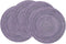 SHACOS Round Placemats Set of 4, Braided Cotton Place Mats, 15 inch for Kitchen Dining Table Holiday Party
