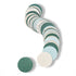 Cheerland Sage Green Garland Mint Blue White Circle Polka Dots Streamer Hanging Party Decorations for Kids Birthday