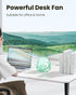 Gaiatop USB Desk Fan, 3 Speeds Portable Small Fan with Strong Airflow, 5.5 Inch Quiet Table Fan, 90° Rotate Personal Cooling Fan For Bedroom Home Office Desktop Travel (Green) by Gaiatop