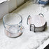 Hoewina 6Pcs Set 4 Inches Drink Coasters with Holder, Marble Style Ceramic Drink Coaster, Absorbent Coasters Suitable