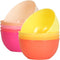 Youngever 9 Pack 10 Ounce Plastic Bowls, Kids Plastic Bowls Set of 9 in Peach Colors
