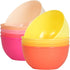 Youngever 9 Pack 10 Ounce Plastic Bowls, Kids Plastic Bowls Set of 9 in Peach Colors