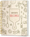 LuBudingJoy Blank Recipe Notebook: Full Page Spiral Hardcover, Holds 140 Recipes (Wood Color)