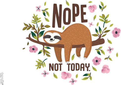Tervis Sloth Nope Not Today, Made in USA Double Walled Insulated Tumbler Travel Cup, Keeps Drinks Cold & Hot, 16oz