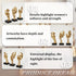 maozyiltle Set 3,Golden (gold-3Pcs) Gold Decor Thinker Statues of Abstract Face Resin Sculptures,Home Decor
