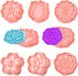 8 Pack Flower Cookie Cutters, 3D Cookie Cutter with Plunger Stamp, 8