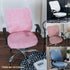 Office Chair Cover, Protective Computer Swivel Chair Cover, Stretchable Removable Design (Pink)