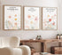3pcs 12x16 Inch Framed Floral Wall Art Pieces, Christian Art, Bohemian Wall Decorations, Inspirational Bible Verse