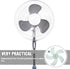 Garneck 14 Inch Standing Fan Blades Five Blade Plastic Fan Blades With Nut Cover Universal Replacement Blades For Repair Part, 37X37CM, T256LQ5R7L205K206QT2XRU