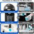 4 Sets 28.3 Oz Container,2 Upgraded Automatic Mouthwash Dispenser with Dispensing Levels for Bathroom-GIMUBABA Smart