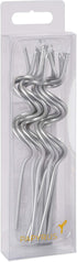 Papyrus Birthday Candles, Silver Swirl, 12-Count