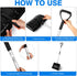 Yardwe Portable Snow Shovel 55.9 Inch Detachable Antislip Tool for Car Trunk Garden Camping Ice Removal