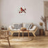 KiuLoam Winter Bird Round Wall Clock, Silent Non-Ticking Battery Operated Easy to Read for Home Office Decorative Clock