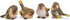 RAZ Imports Striped Wing Bird Resin Decorative Tabletop Figurine, Set of 4, 2.5 x 2.25 inch, Sage Green