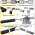 Matte Black Curtain Rods Set, 5/8 inch Splicing Drapery Rods, Size: 18 to 60 Inches (1.5-5 Feet)