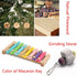 Vehomy 8 Chicken Xylophone Toy for Hens Suspensible Wood Xylophone Toy with Metal Keys Chicken Coop Pecking Toy