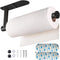 Upgraded Calegency Paper Towel Holder, Under Cabinet Wall Mounted Dispenser, Matte Black for Bathroom and Kitchen