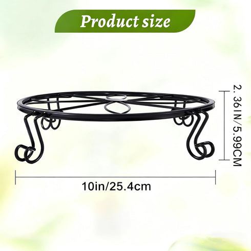Aivkoif 1/2/4 Pack 10/12 Inch (10IN2PCS) Heavy Duty Iron Plant Stands - Rustproof Metal Flower Pot Holder for Indoor
