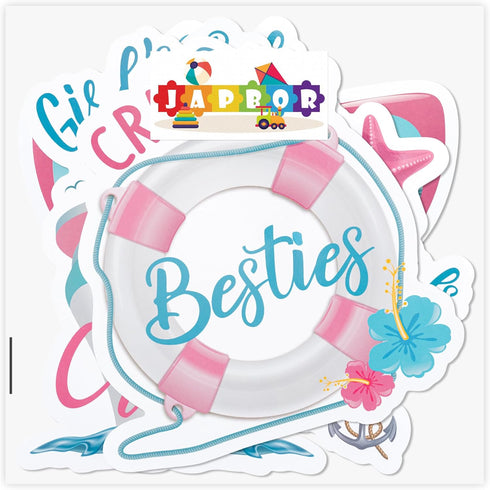 4PCS Oh Ship It s A Girls Trip Magnetic Door Decorations, Girl Cruise Ship Cabin Refrigerator Magnet Decal
