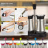 Evelyne 2-Piece Set Salt & Pepper Glass Shaker with Stainless Steel Cover and Tray