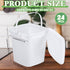 24 Pack 2 Qt/67 Oz Mifoci Plastic Buckets with Lids & Handles, Ice Cream Container, Food Grade, Freezer Safe, Sealable