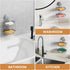 LEVERLOC Double Layer Soap Dish, Bar Soap Holder for Shower Wall, Vaccum Suction Cup Sponge Holder for Bathroom Tub