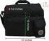 Durable Deluxe Insulated Lunch Cooler Bag, 12"x10"x8 1/2", Black by Transworld