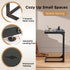 PayLessHere C Shaped End Table with Adjustable Feet,Small Side Table for Couch,Sofa Table with Metal Frame for Living