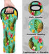 Tropical Pineapple Pattern Wine Bag - Neoprene Leakproof Travel Tote with Handle, Reusable Cooler for Parties