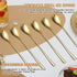 Long Handle 9.5 Inch Iced Cream Spoons, Stainless Steel Cocktail Stirring Spoons Set of 6 for Dessert