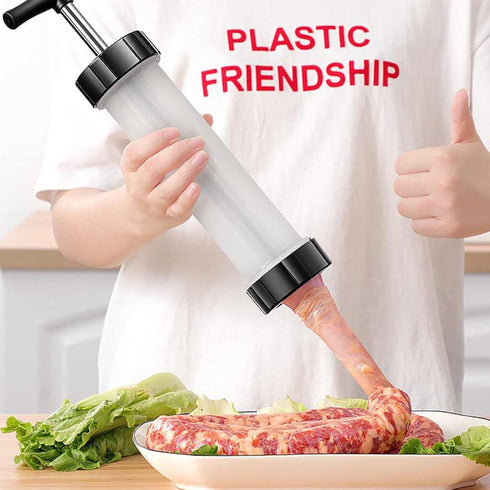kulusion (3 Sausage Stuffer - Homemade Manual Sausage Maker, Fast Meat Filling Machine, Food Grade Kitchen Sausage