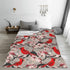 Red Cute Birds Cherry Flowers Soft Throw Blanket - 40x50 inch Lightweight Warm Flannel Fleece for Couch Bed