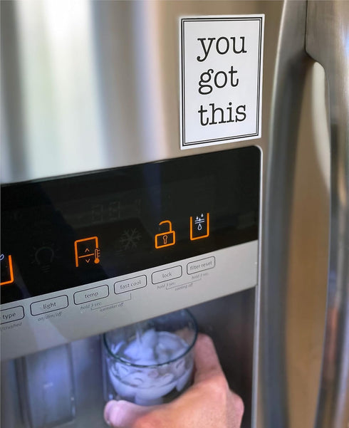 Inspirational You Got This Magnet, Positive Affirmation Stickers for Motivational Wall Decor, Fridge Affirmation Sign