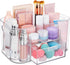 STORi Bliss Clear Makeup Organizer for Countertop, Divided Bathroom Storage Drawer, Makeup Brush Holder