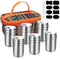 6Pcs Stainless Steel Spice Shaker Set with Travel Bag, Camping Spice Kit for Home or Outdoor Use