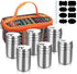 6Pcs Stainless Steel Spice Shaker Set with Travel Bag, Camping Spice Kit for Home or Outdoor Use