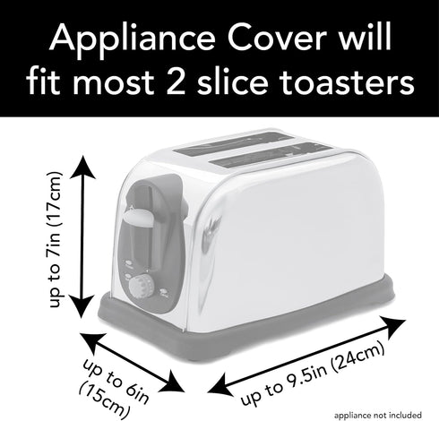 RITZ Premium Toaster Cover, Universal Two Slice, 11.25" x 5.75" x 7", Paprika, Quilted Polyester and Cotton