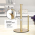 OBODING Gold Paper Towel Holder for Countertop - Stainless Steel Stand for Kitchen and Bathroom Organization